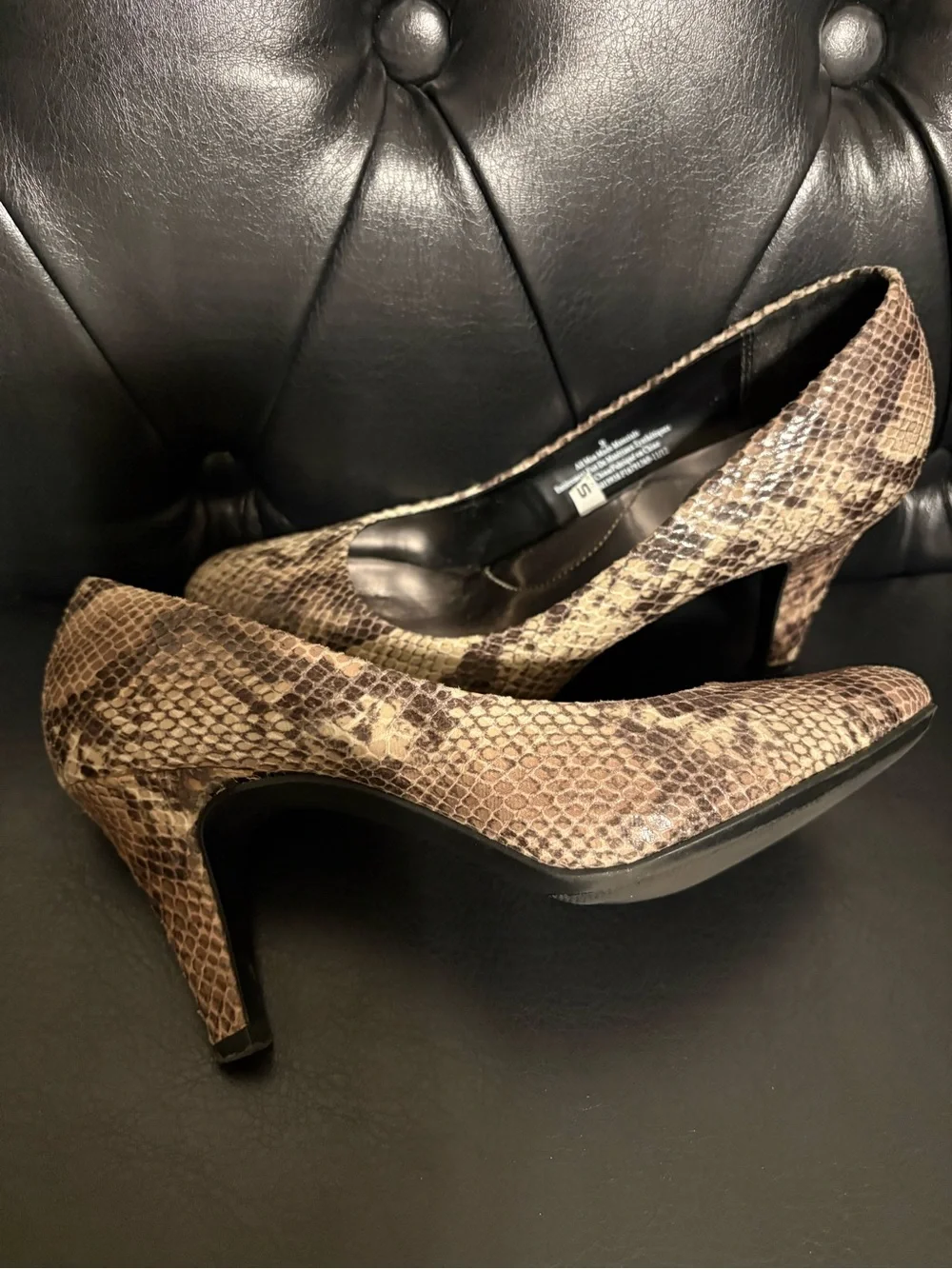 Merona Snake-Print Pumps in Brown and Tan